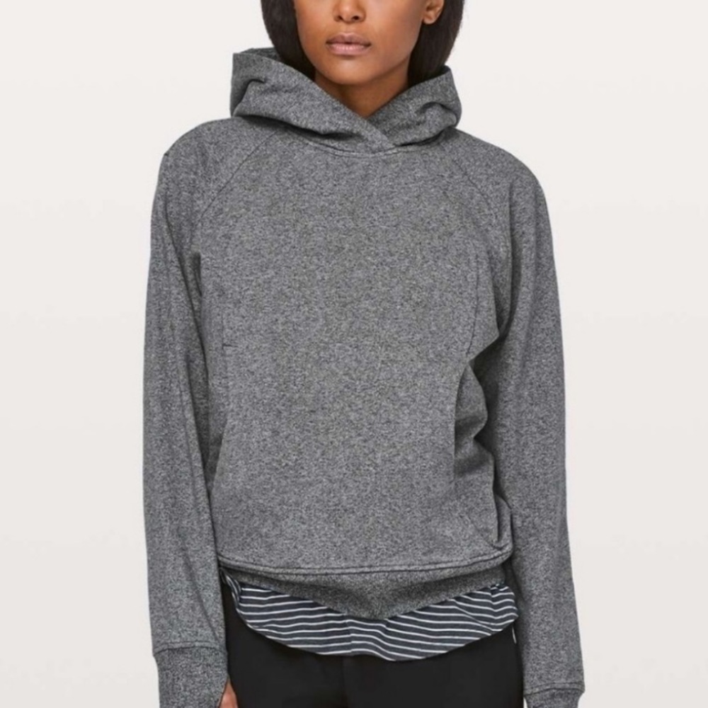 lululemon athletica Heather Gray Hooded Sweatshirt